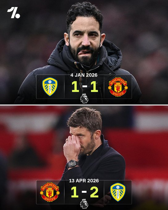 1月4日 📅 利兹与曼联战平，导致鲁本·阿莫林离队  4月13日 📅 曼联在