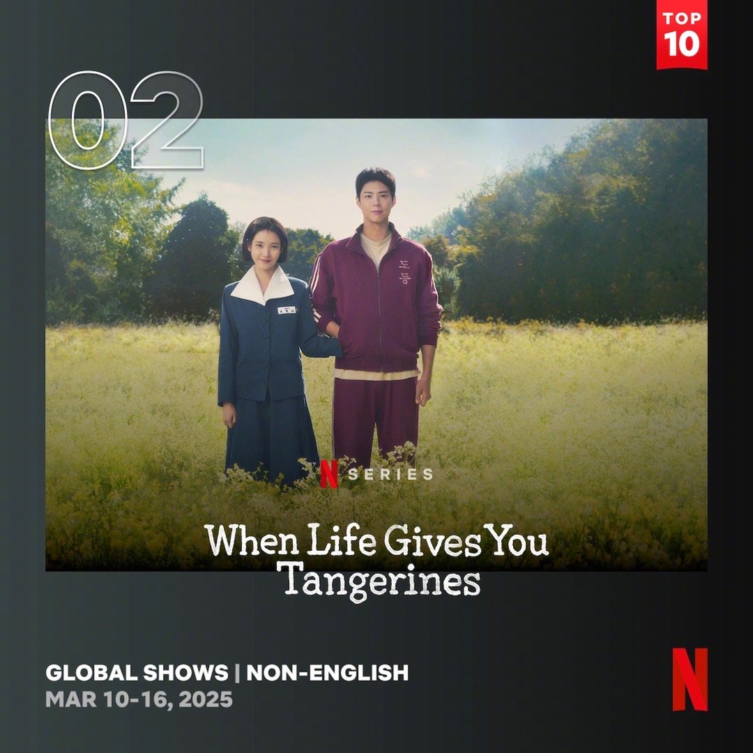 3/10～3/16 Netflix非英语区电视播放量Top10入榜韩剧2《苦尽柑
