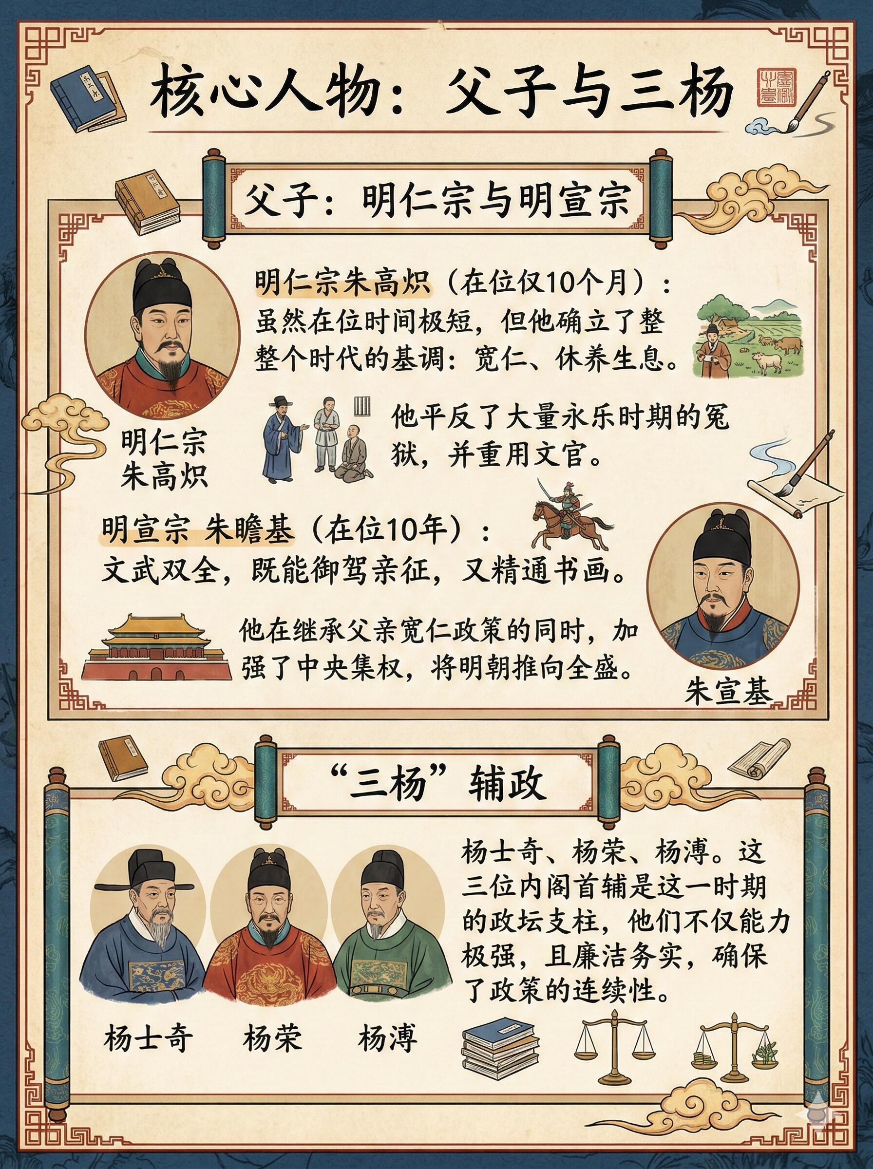 一组图看懂仁宣之治。 