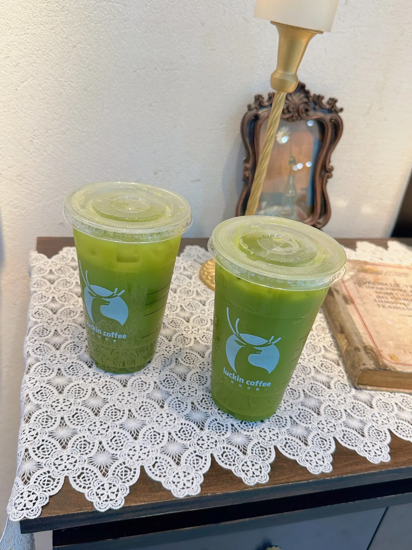 大暑就要喝瑞幸抹茶柠檬茶 瑞幸超大杯的清爽