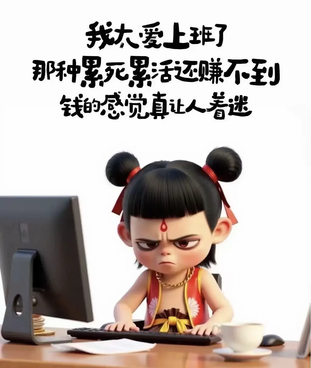 我也想上班了。