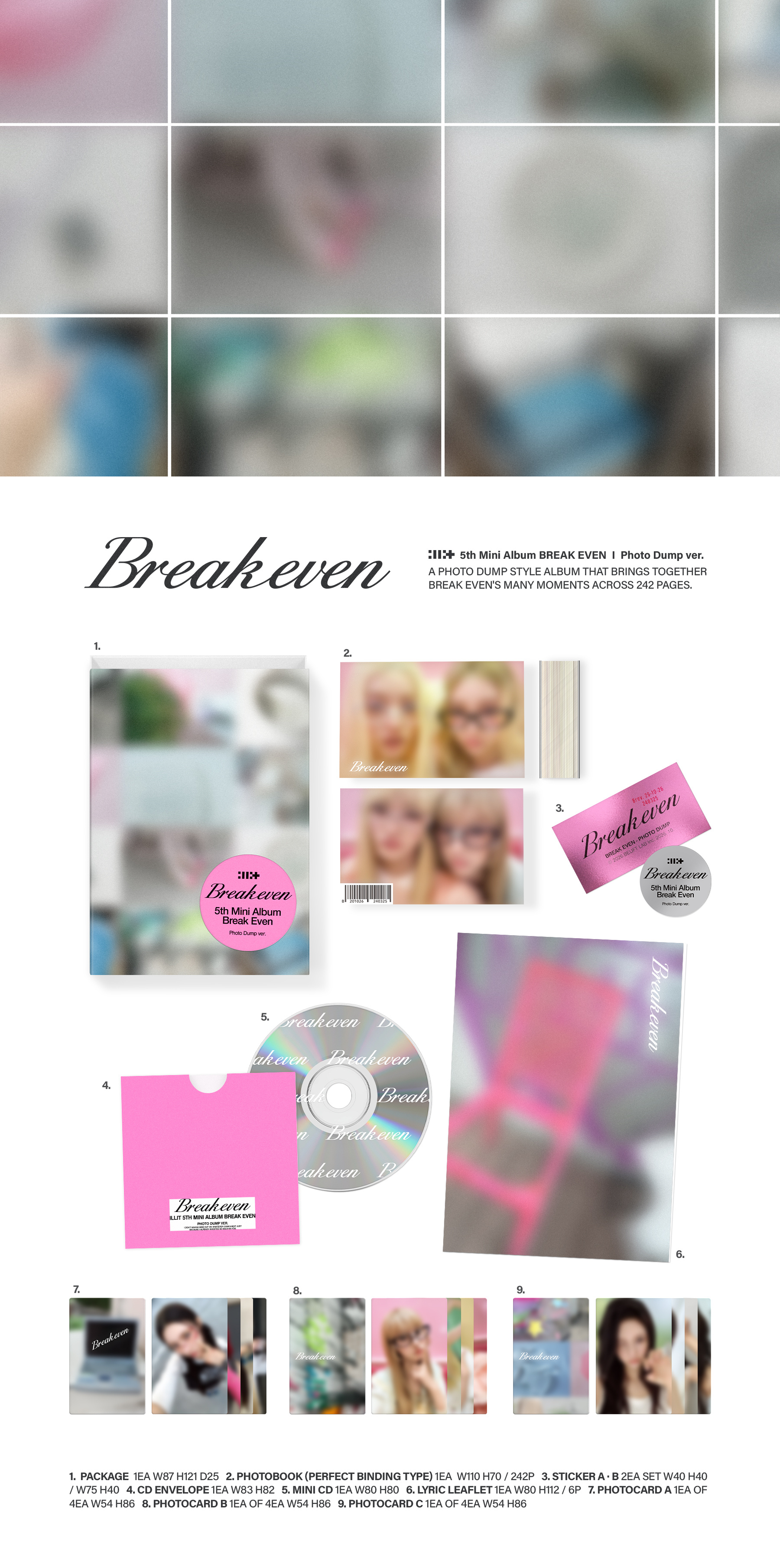 《BREAK EVEN》专辑配置BURNING Ver. QUIET Ver. 