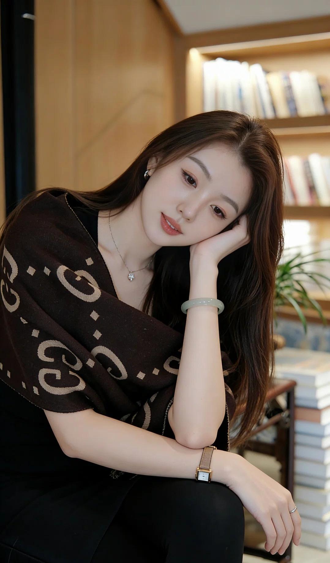 优雅书香女孩，静享阅读时光