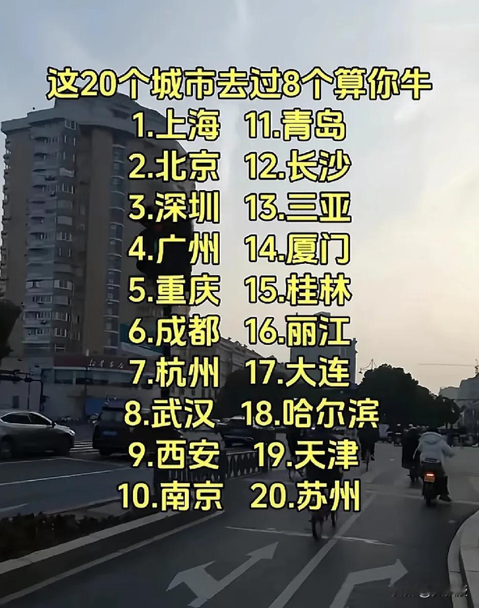 全去过
国内，包括台湾
我没去过的大城市，几乎没有