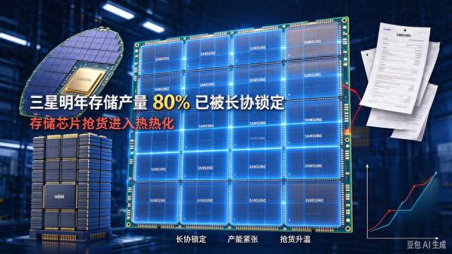 三星明年存储产量 80% 已被长协锁定，存储芯片抢货进入白热化