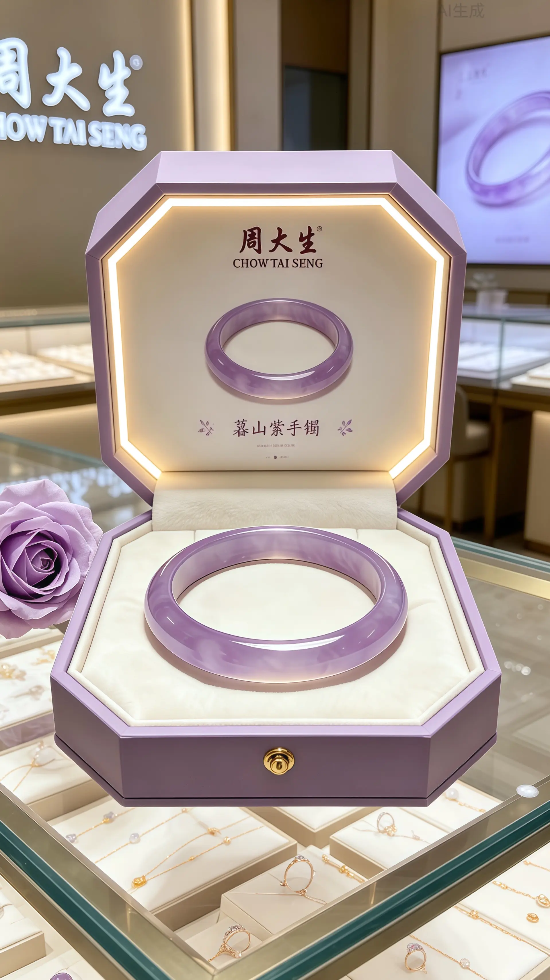 手镯母亲节礼物520礼物 周大生 首饰