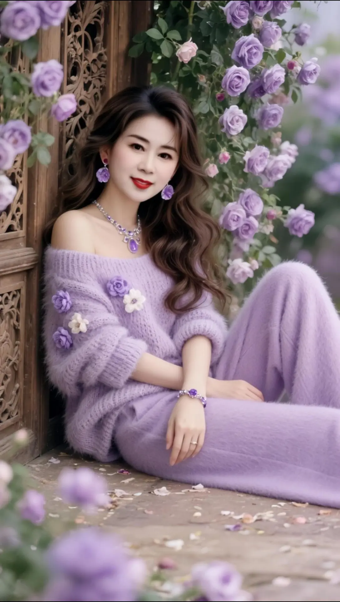 AI蔷薇紫写真 随变ai随便玩
