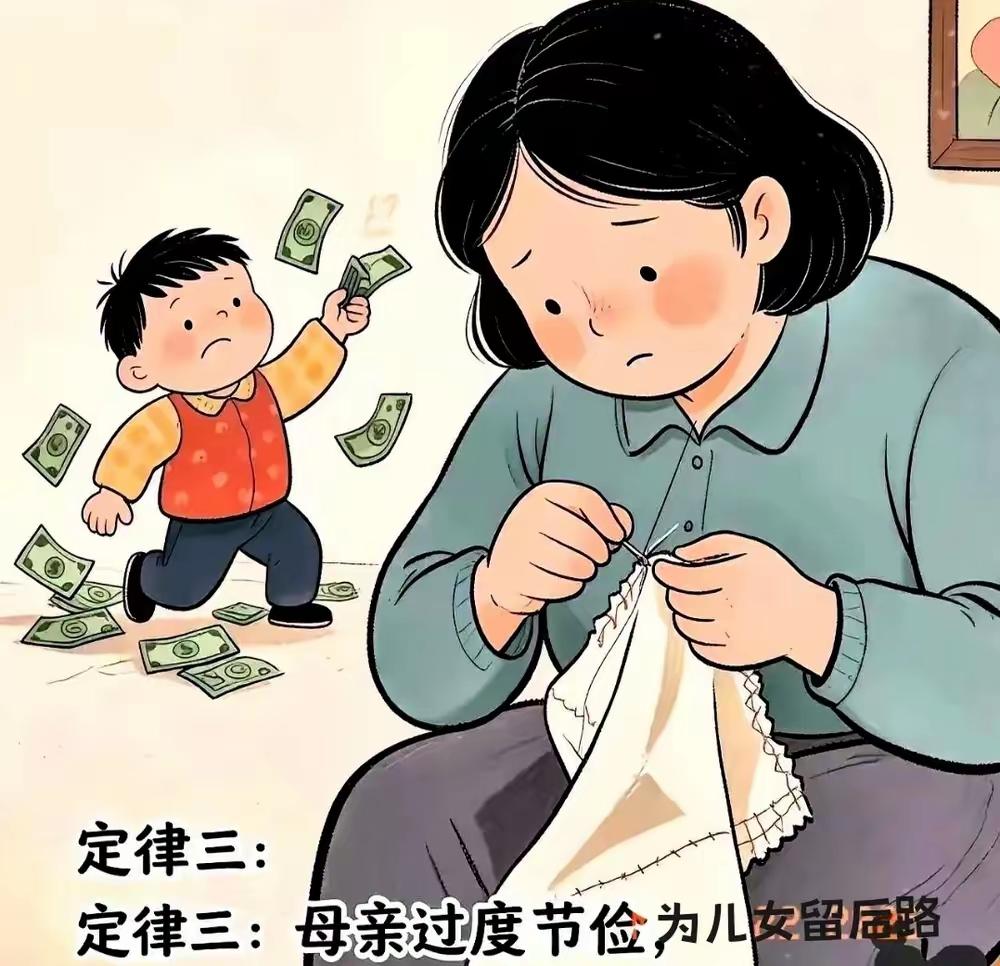 左边是省吃父母，右边是嫌抠儿女，中间是爱成空影。
老觉得爸妈太小气？他们精打细算