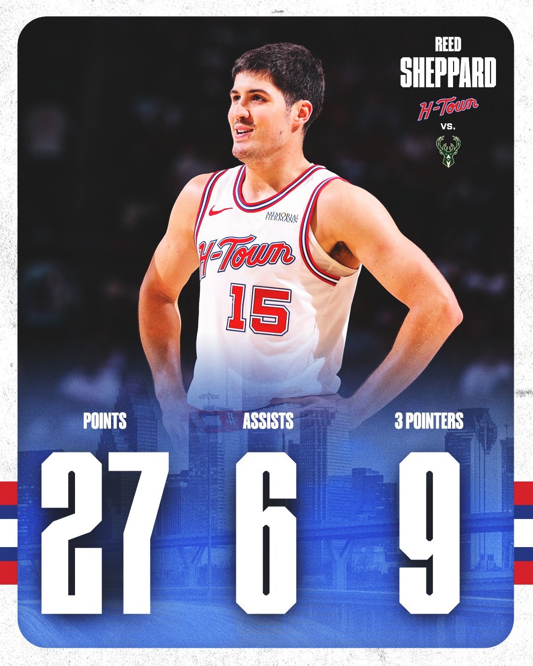 乌度卡赛后采访谈到谢泼德的火爆状态：“他信心十足，即便是投丢的那些球也都是很好的