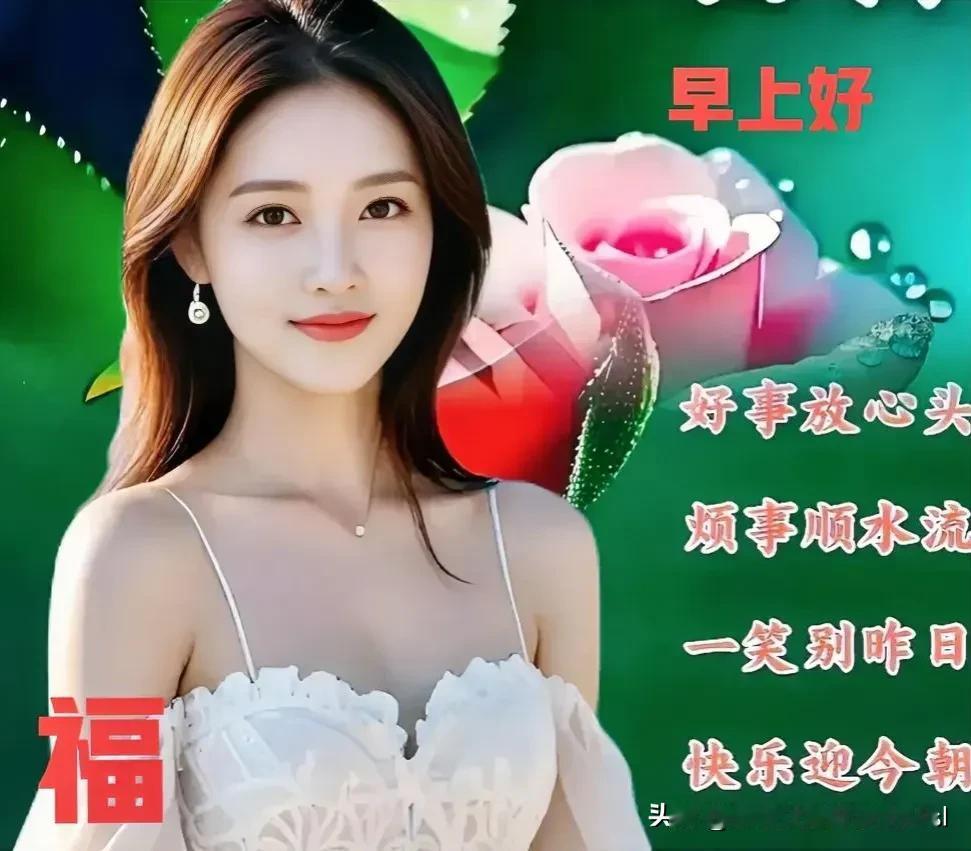清晨微风心情爽，
面带微笑迎朝阳；
温馨问候送吉祥，
愿您快乐又安康；
祝您好运