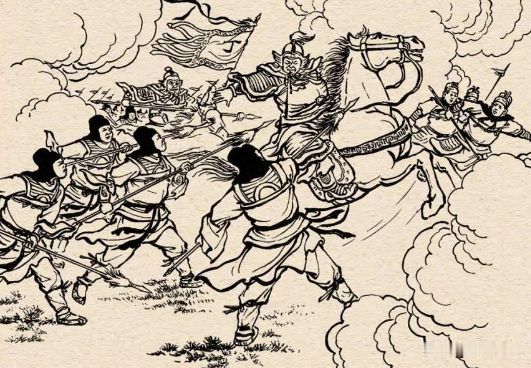 敌将丁某大叫：“川兵死者无数，降者极多，汝主刘备已被擒获。今汝力穷势孤，何不早降