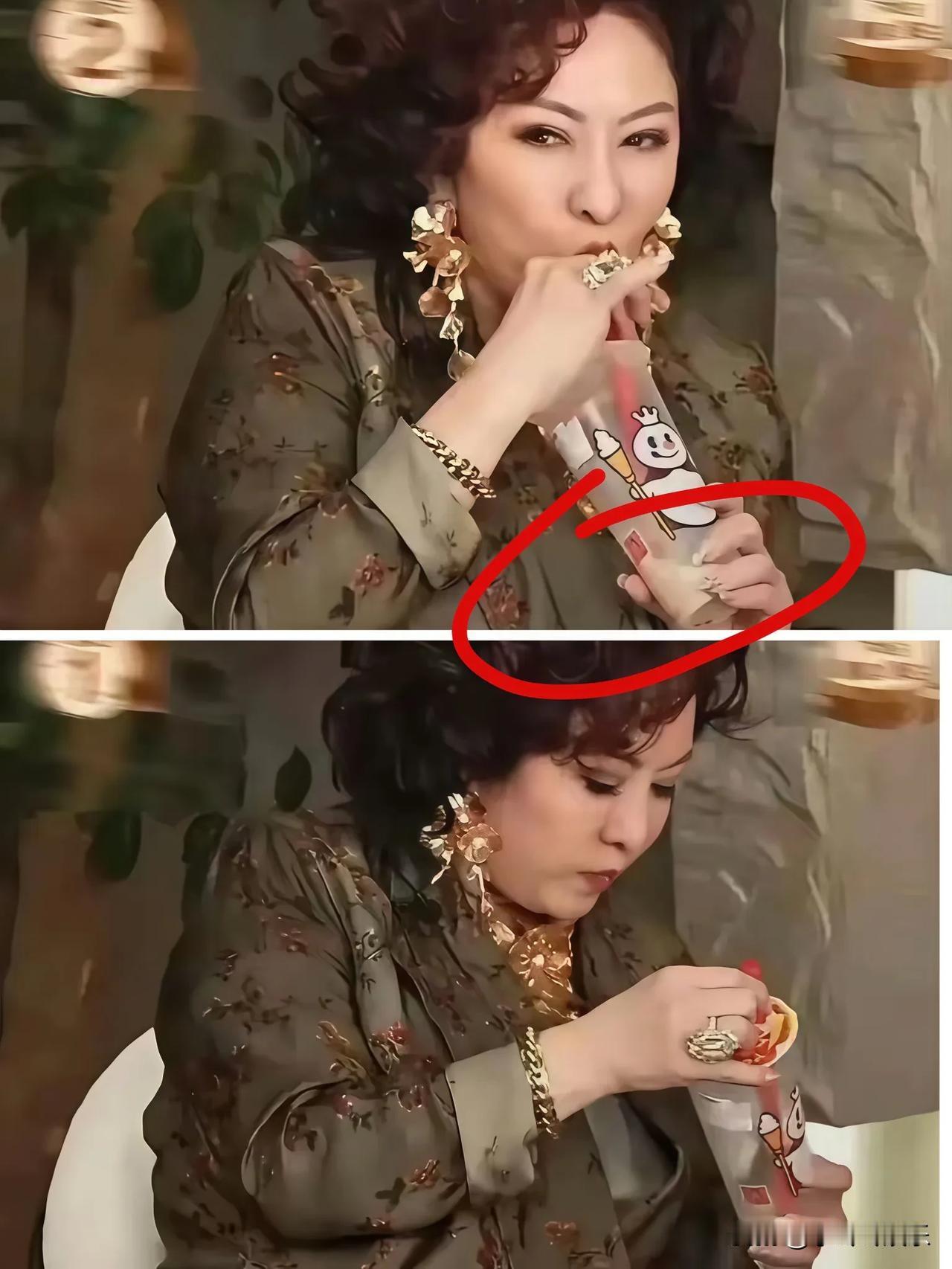 你敢信

这是花8000万买珠宝，还嫌便宜的向太？

她居然和我们一样
喝蜜雪冰