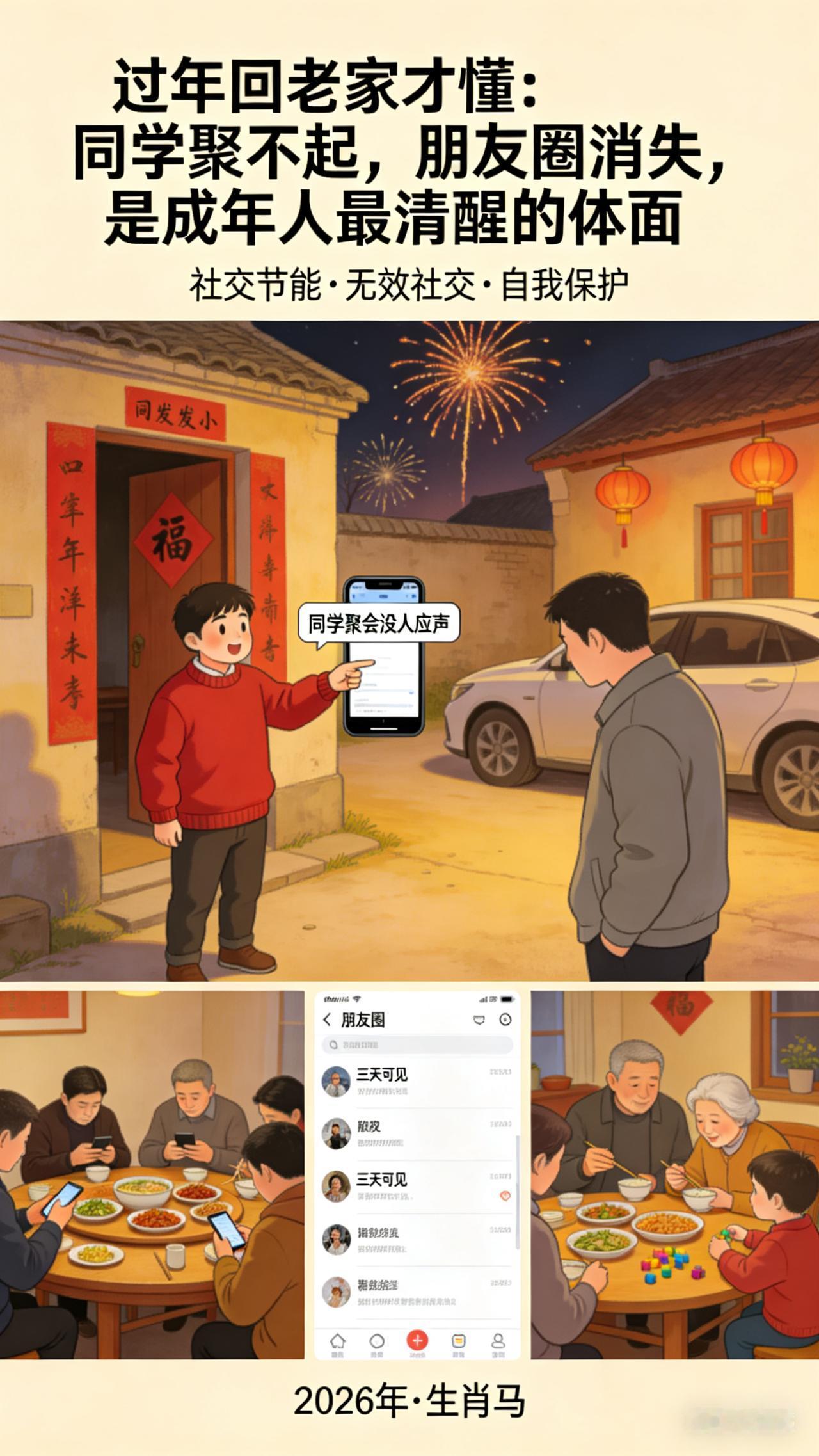 过年回老家才懂：同学聚不起，朋友圈消失，是成年人最清醒的体面

过年回老家，突然