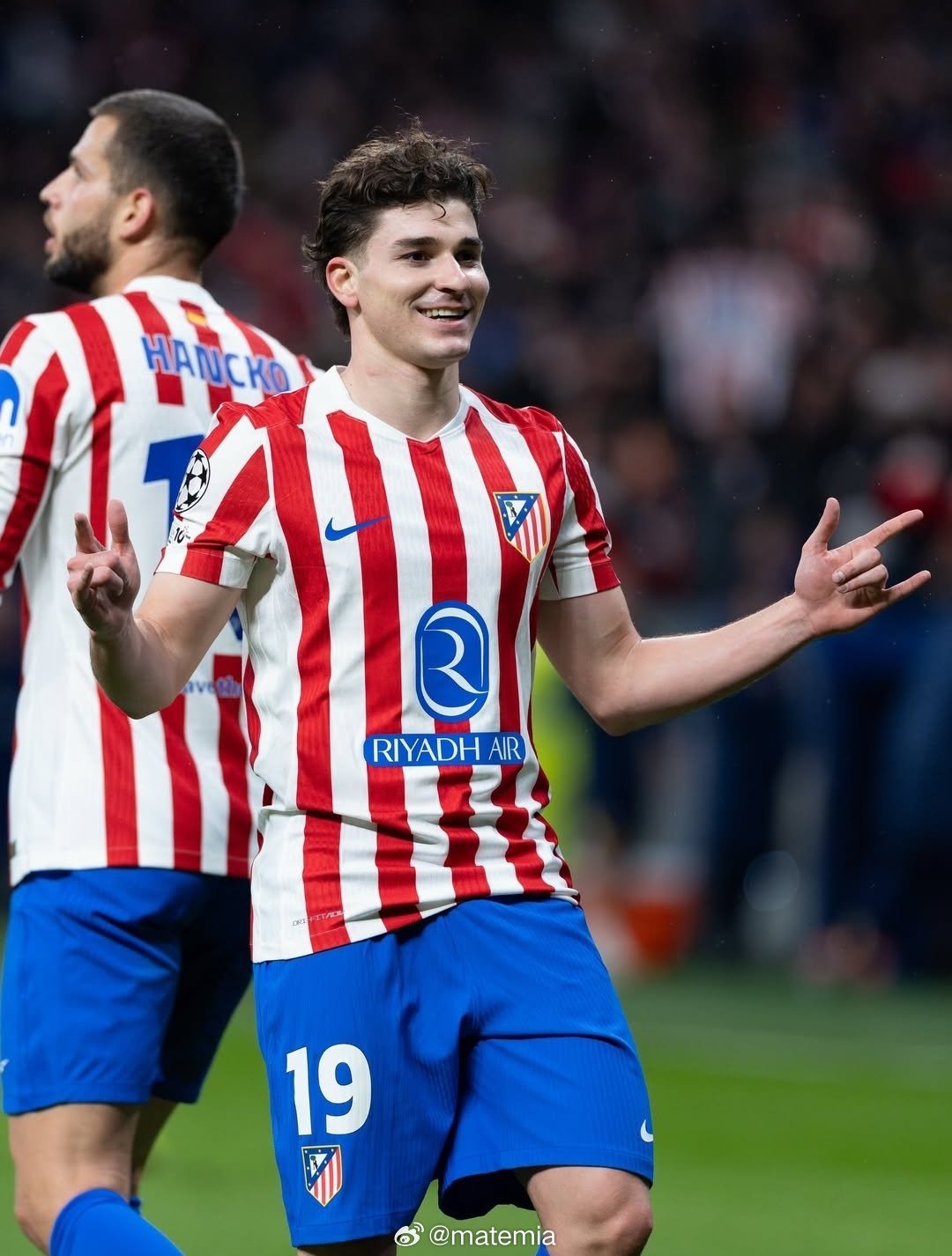 胡利安·阿尔瓦雷斯成为马德里竞技历史上欧冠联赛的第二射手，小蜘蛛🕷仅用了 20