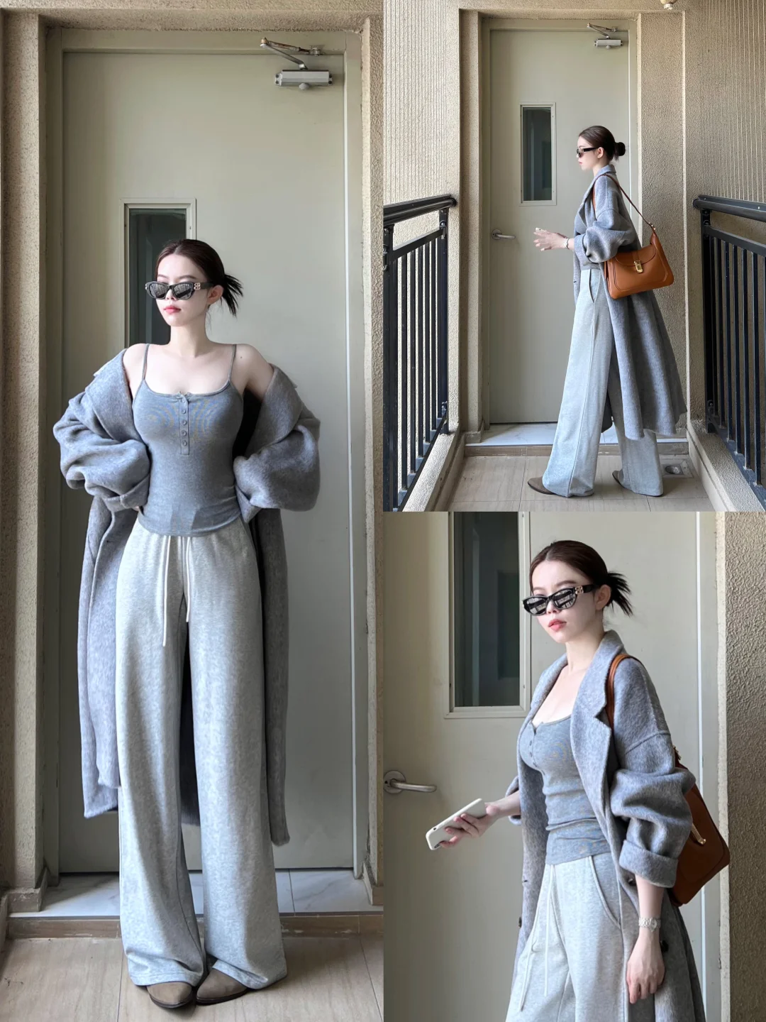 168/98  入冬全身灰！很老钱风！