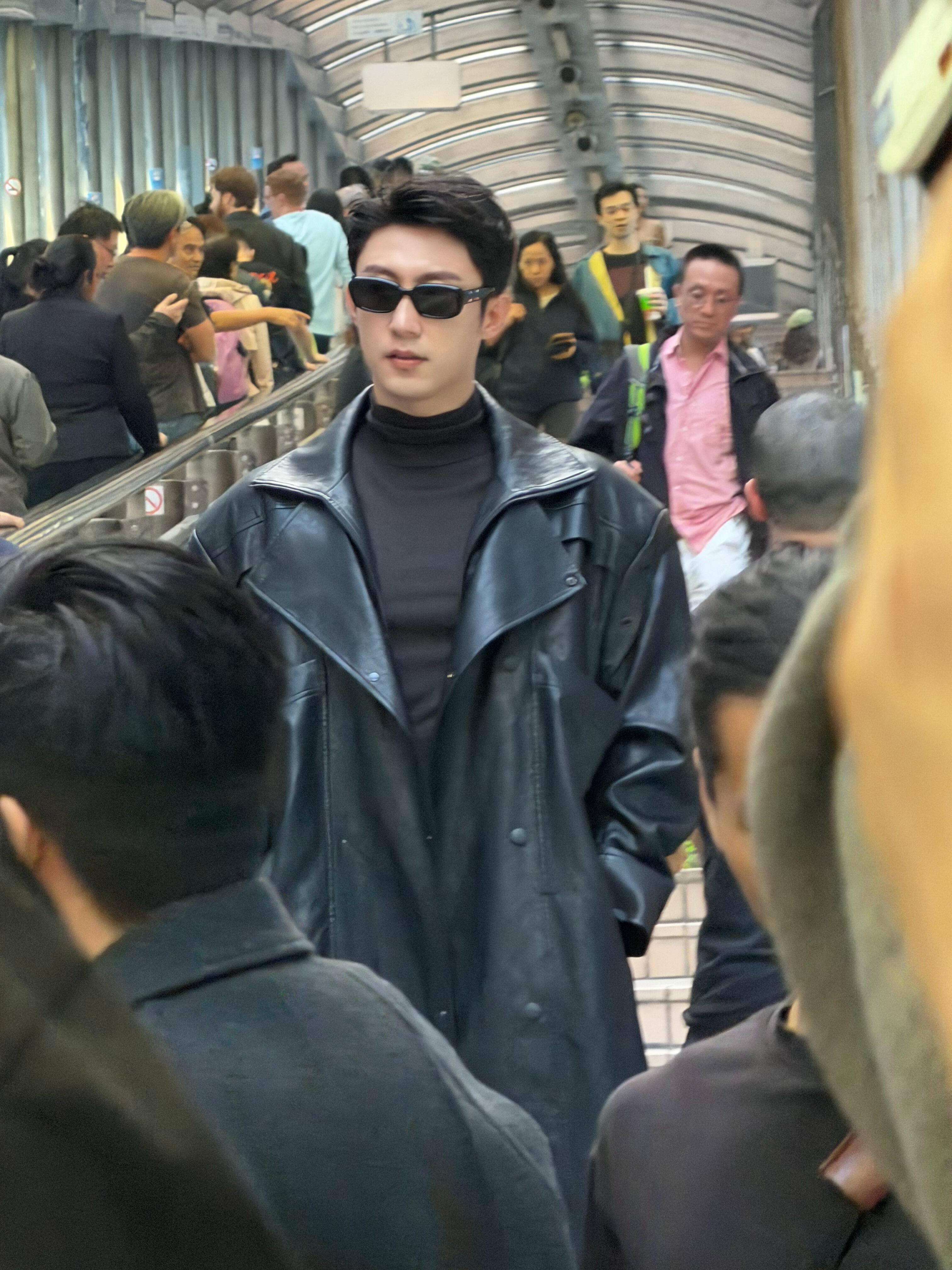 香港中环偶遇黄景瑜！香港偶遇黄景瑜 香港中环偶遇黄景瑜