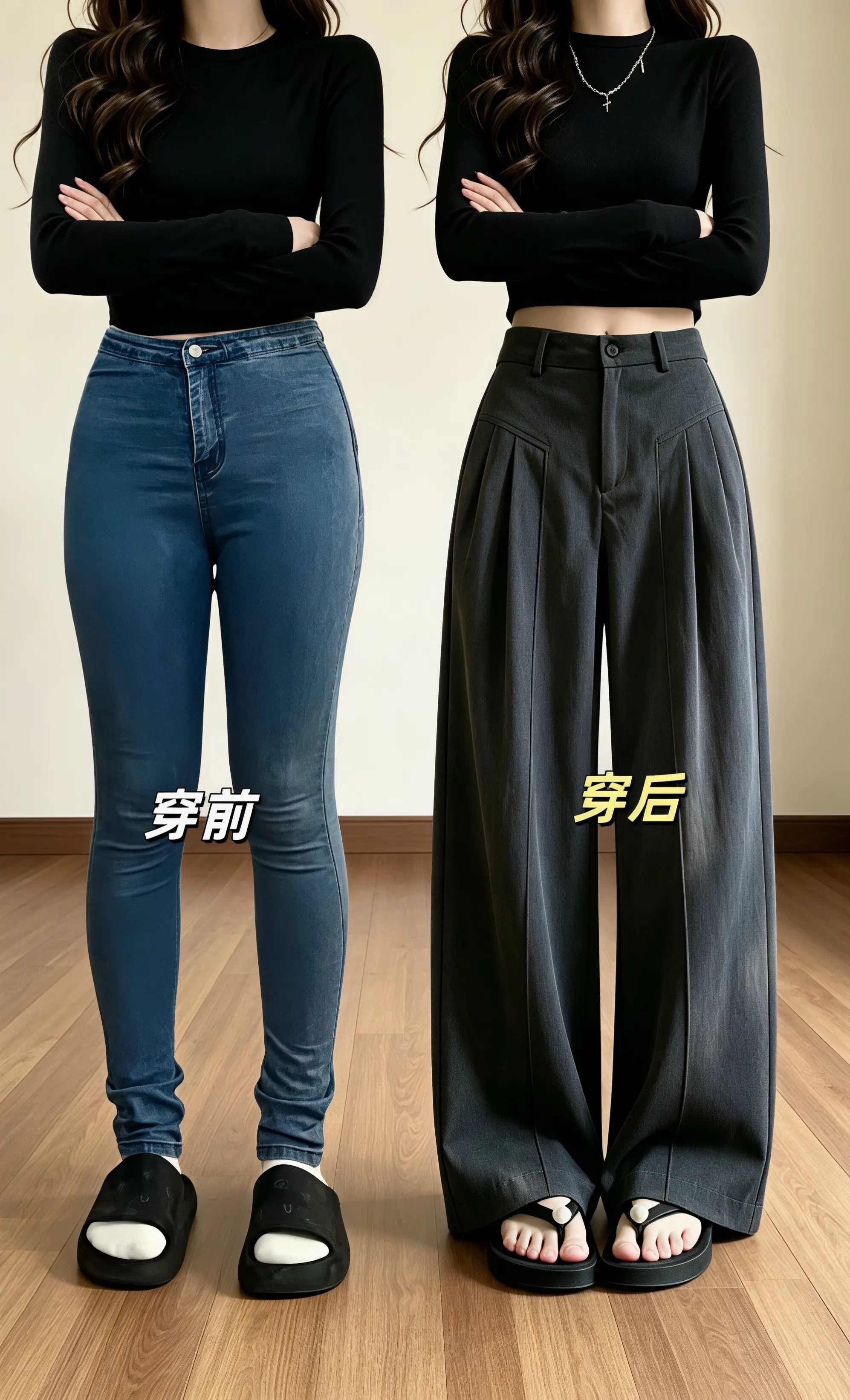 在穿搭上学会了扬长避短我就不信这么穿还不出片微胖显瘦穿搭梨形身材穿搭不...