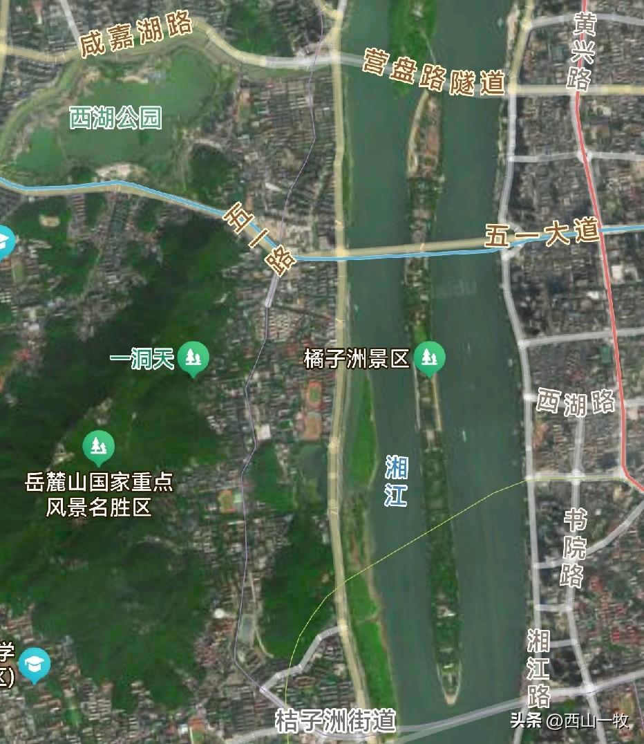 一个叫橘子洲，一个叫桅子湾；一条叫湘江，一条叫耒水。长沙和耒阳，地形很相似。湖南