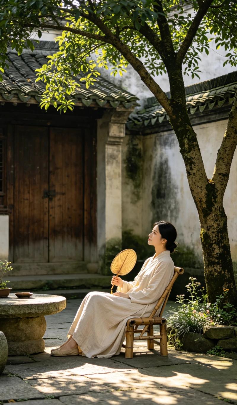 最舒服的纳凉地，是老家院子，傍晚吹着风，听蝉鸣，安静又治愈。