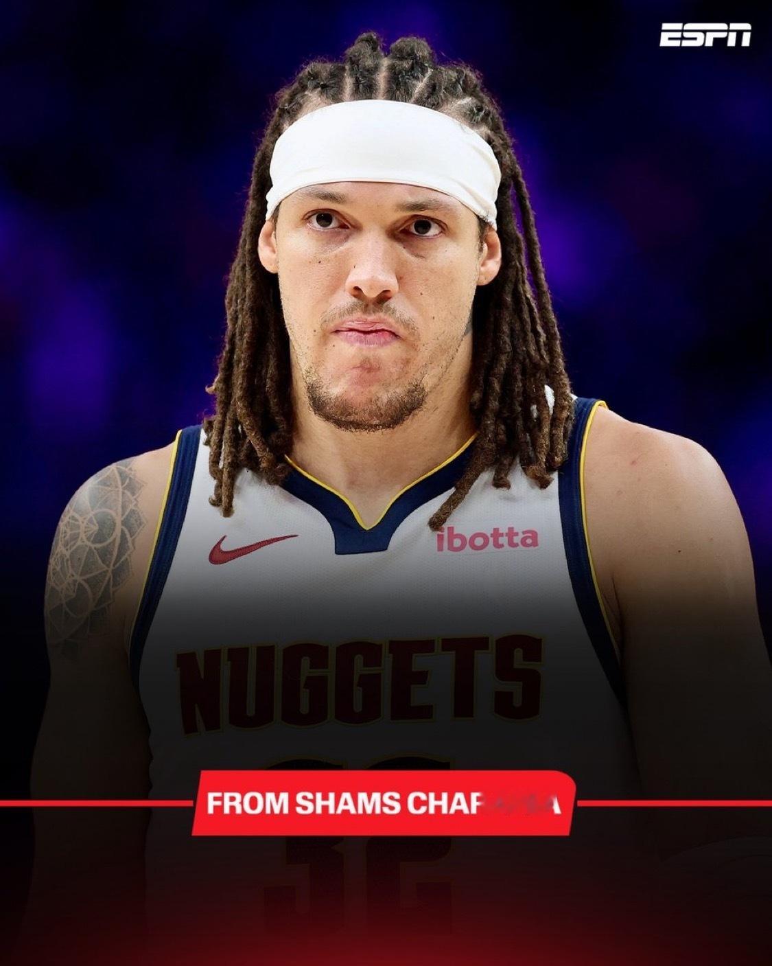 Shams：阿隆·戈登右腿筋二级拉伤，4-6周后接受重新评估。 