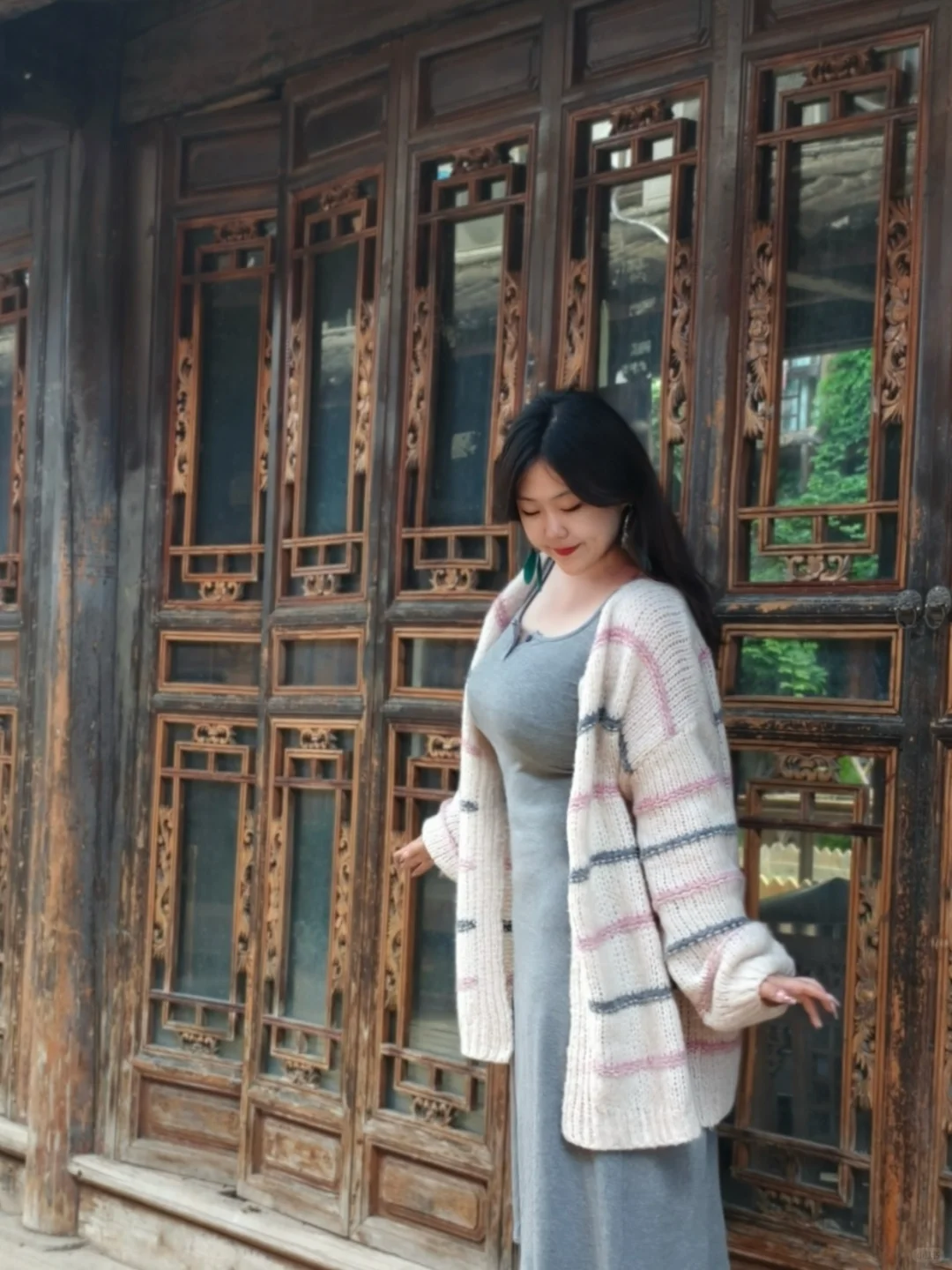 微胖慵懒感毛衣外套