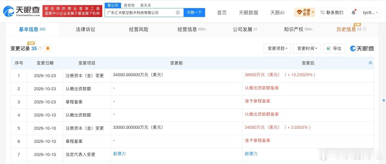 小鹏汇天注册资本增至3.85亿美元天眼查App显示，近日，广东汇天航空航天科技有