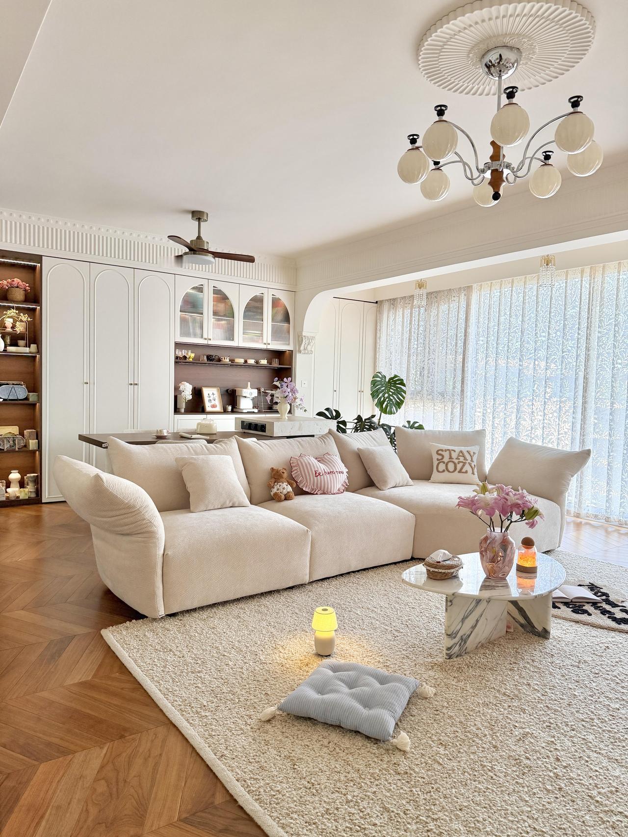 🏠合肥90后小姐姐的128㎡新家，客厅火出圈了！亲戚朋友来参观，一进门就忍不住