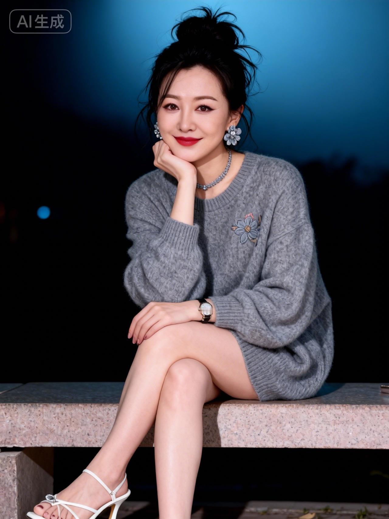 优雅气质，时尚穿搭，夜晚的迷人魅力