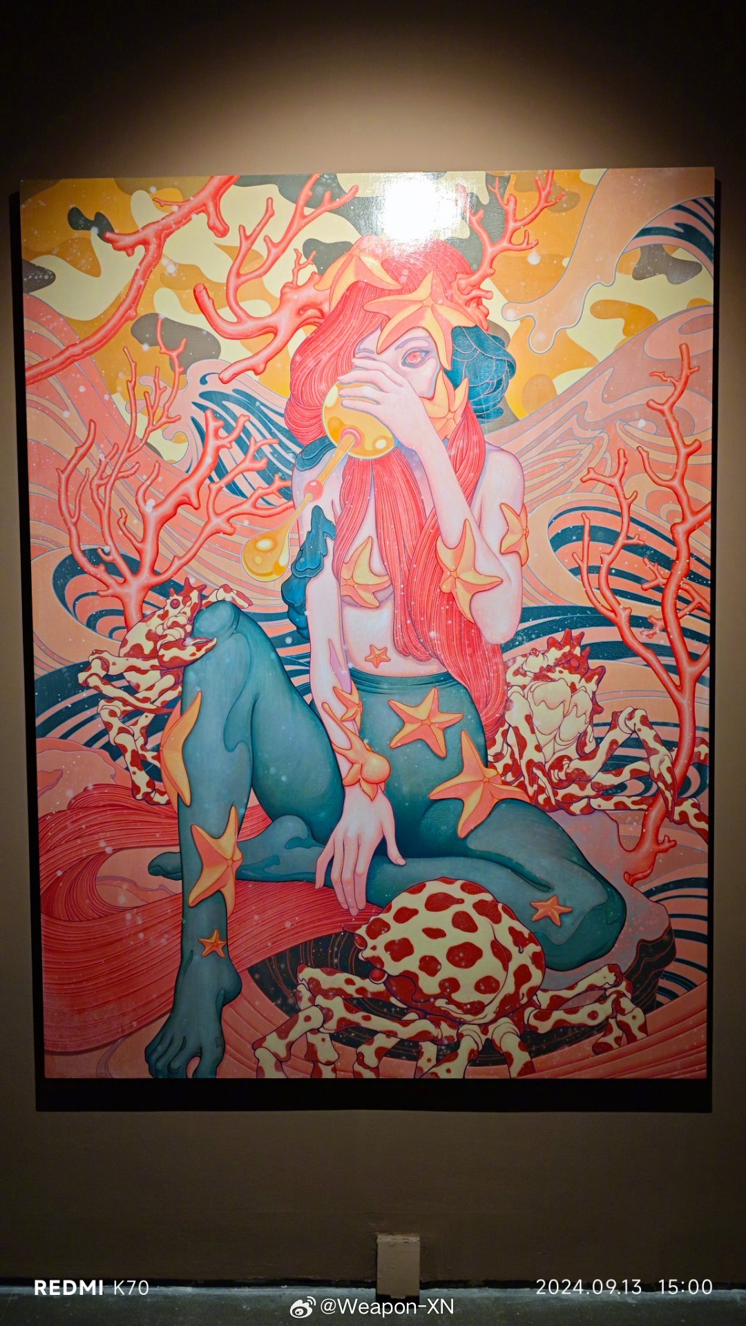 #五宜双井大V行#  今日美术馆展出简明的“无尽之旋”，色彩饱满艳丽，造型偏卡通