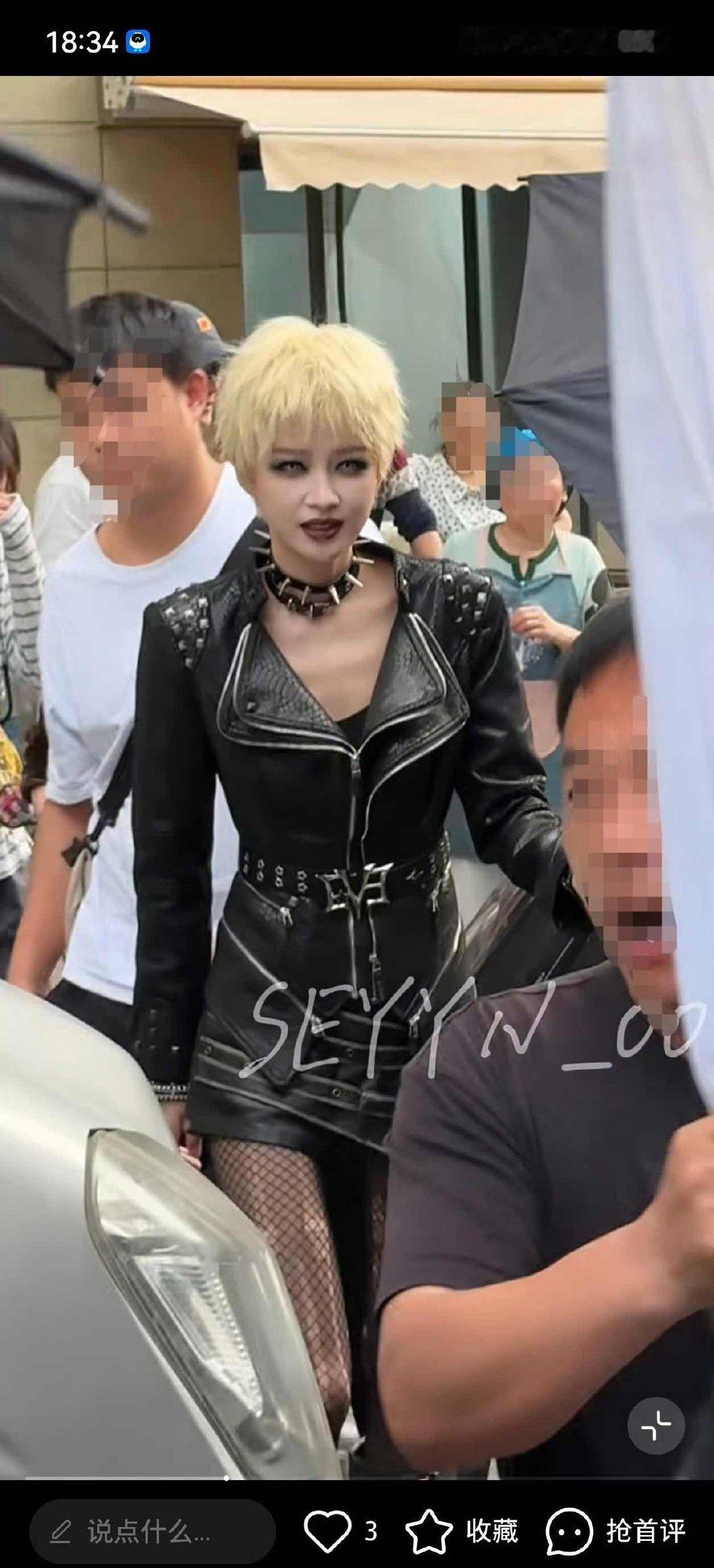 孙怡暗黑朋克风孙怡一觉醒来十五年造型路透新剧造型路透也太炸了 