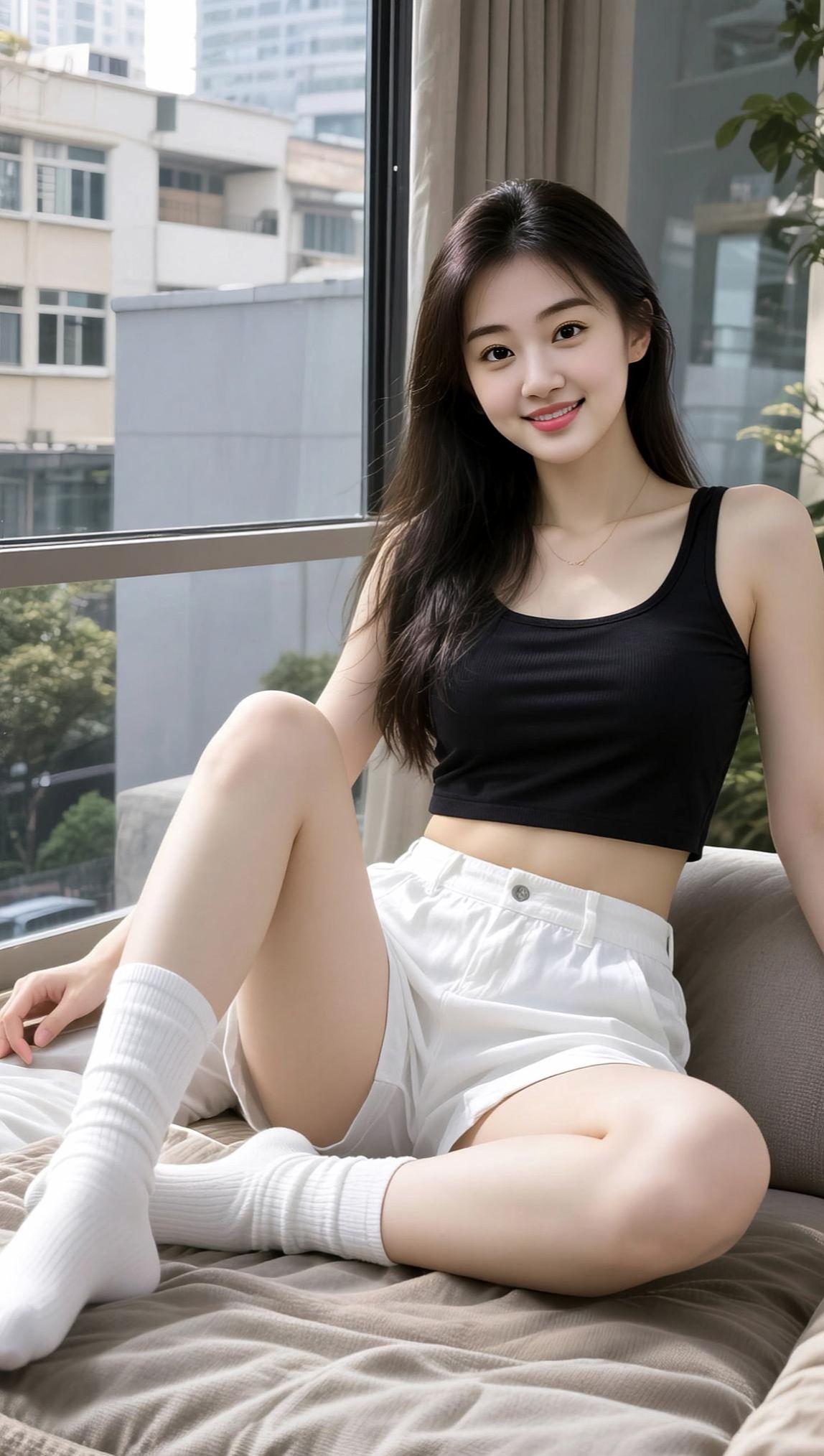 AI卧室日常写真 抖音ai创作 美女 高颜值