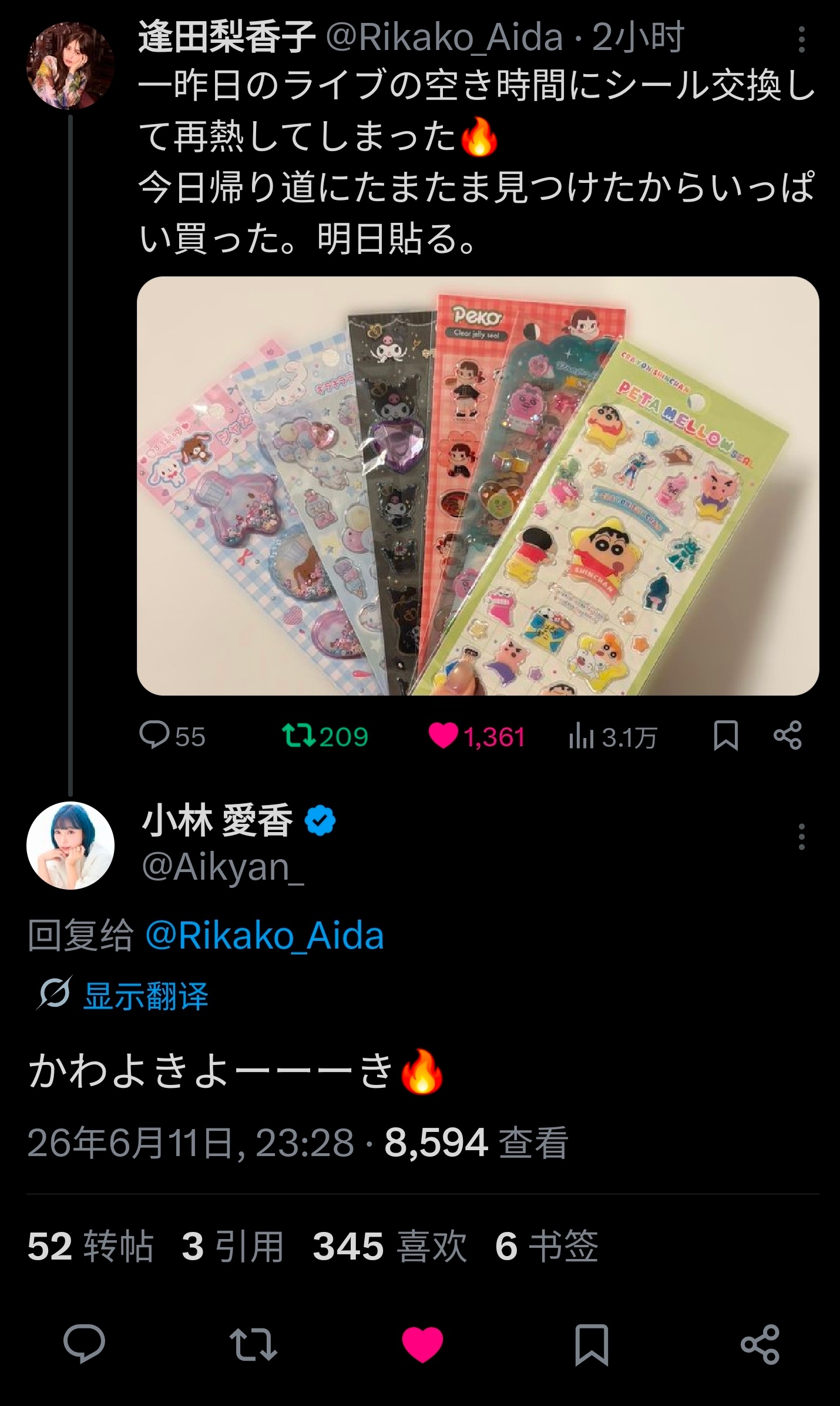 cnrk案件逢田梨香子小林爱香