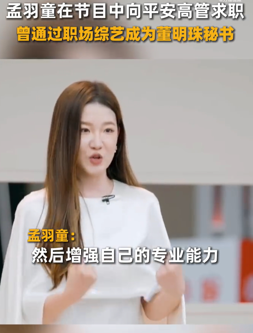 孟羽童向平安高管求职 有一说一，孟羽童还是很懂流量的。但是大家印象中的标签，还是