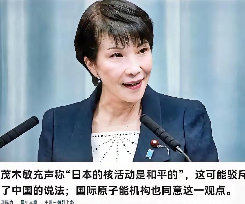 高市早苗这回怕是又要盯着天花板到天亮了。

日本外相茂木敏充前阵子在《不扩散核武
