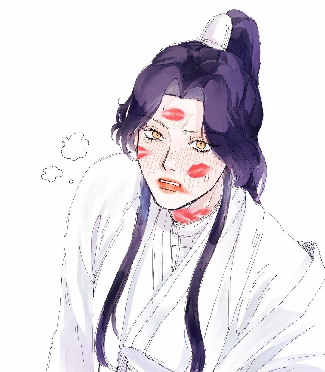 燃晚  哈哈哈哈哈，晚宁被亲哭了x：Goroke_mallang 