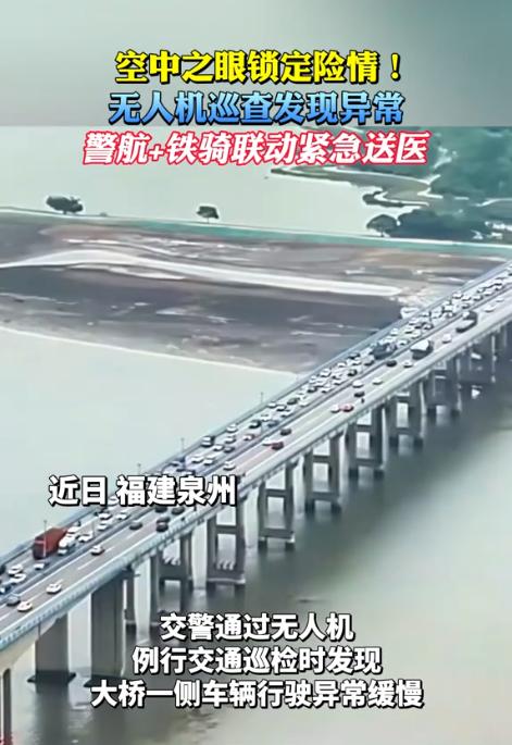 无人机巡查发现险情，驾驶员近乎昏迷，车后排还有一个幼童；空地一体，5分钟挽救生命