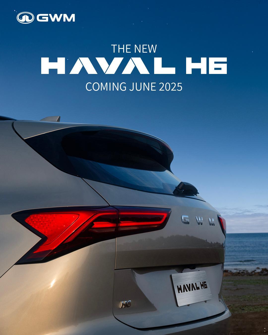 新一代哈弗H6南非右舵版预告，预计6月发布，具备DHT130 HEV混动系统可选
