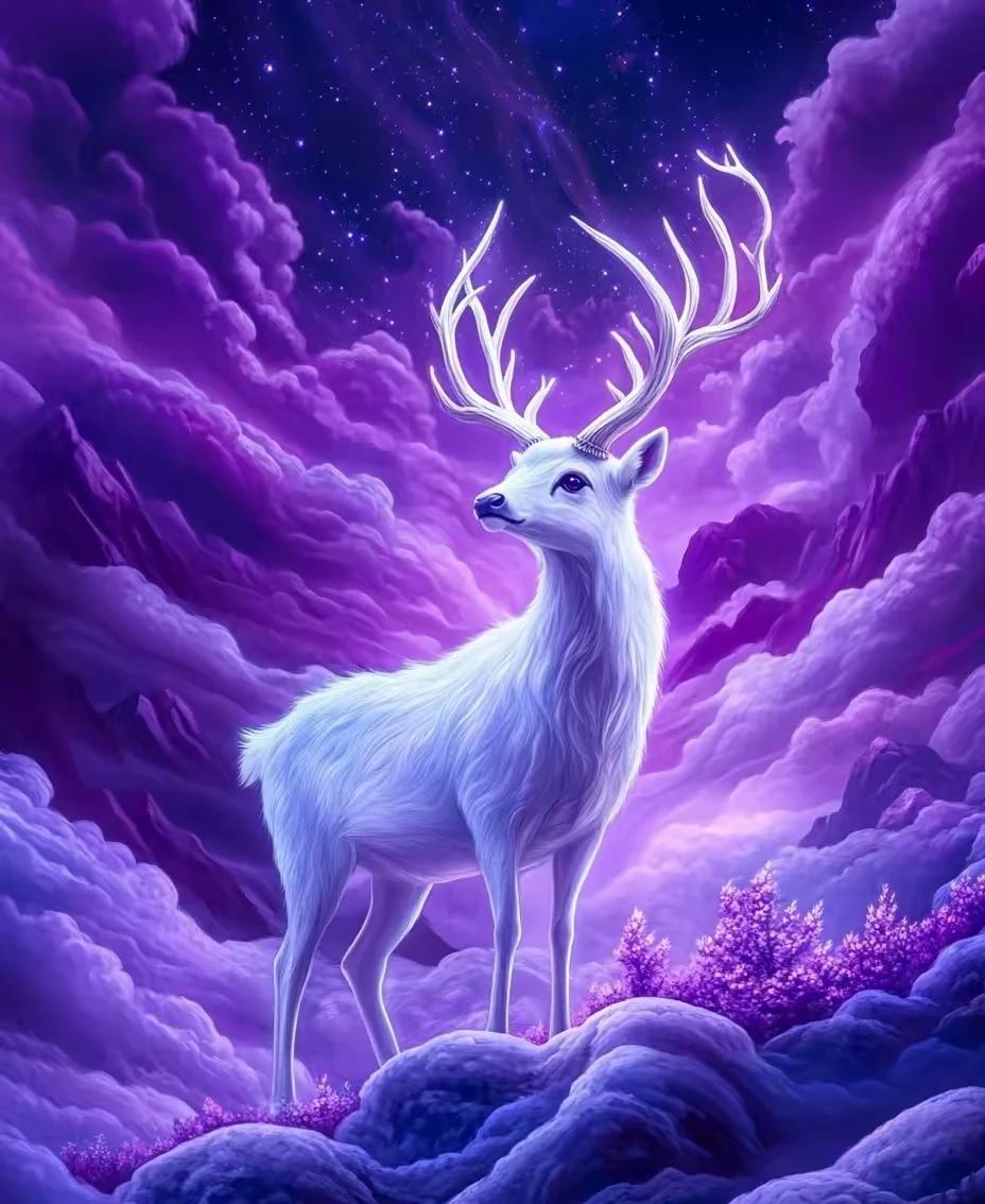 上联：紫雾漫山藏瑞兽
下联：红霞满天飞凤凰