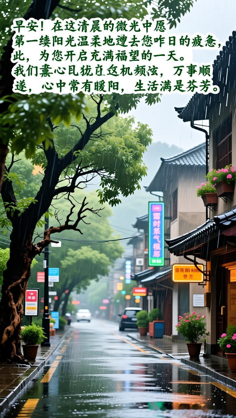 早安！在这清晨的微光中，愿第一缕阳光温柔地拂去您昨日的疲惫，为您开启充满希望的一