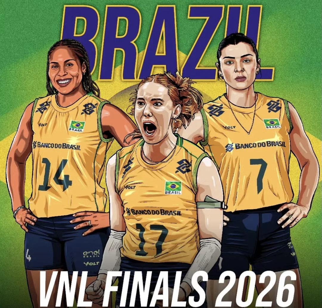 巴西女排3-2力克意大利晋级世联赛决赛！2026年世界女排联赛总决赛半决赛，巴西