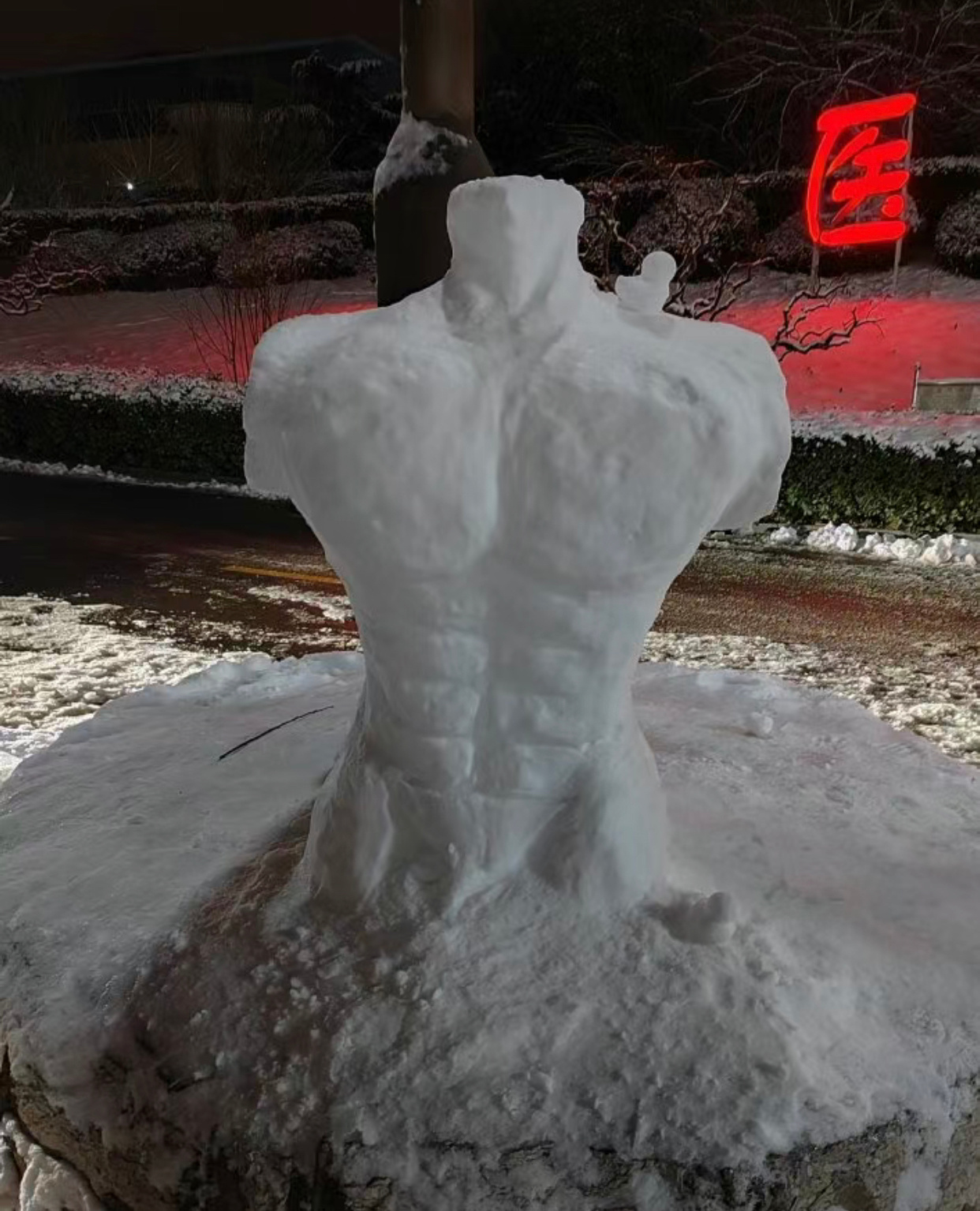 现在堆雪人的要求越来越高了 ​​​