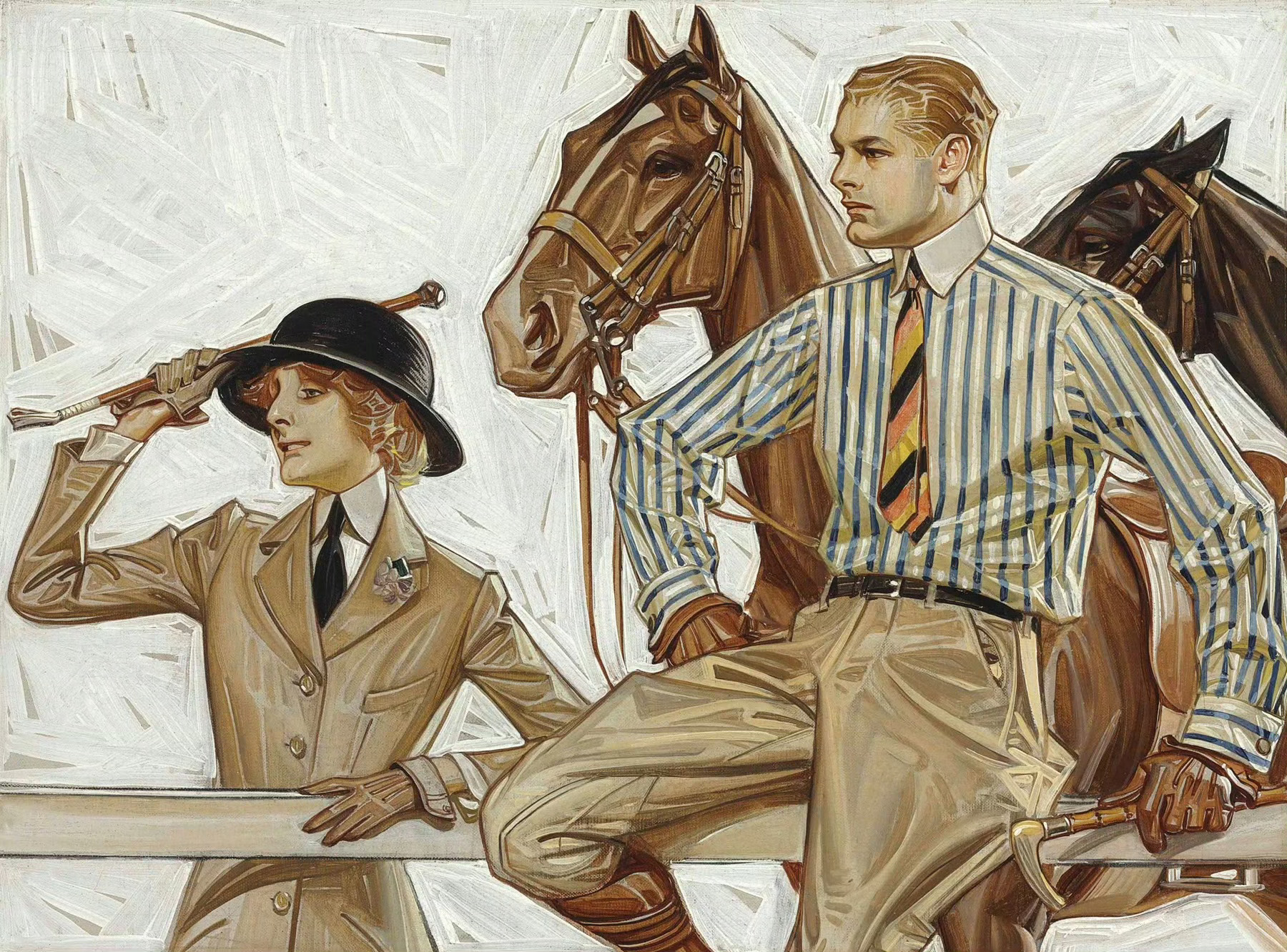 插画家J.C. Leyendecker（1874-1951）的作品艺术达人夏日企