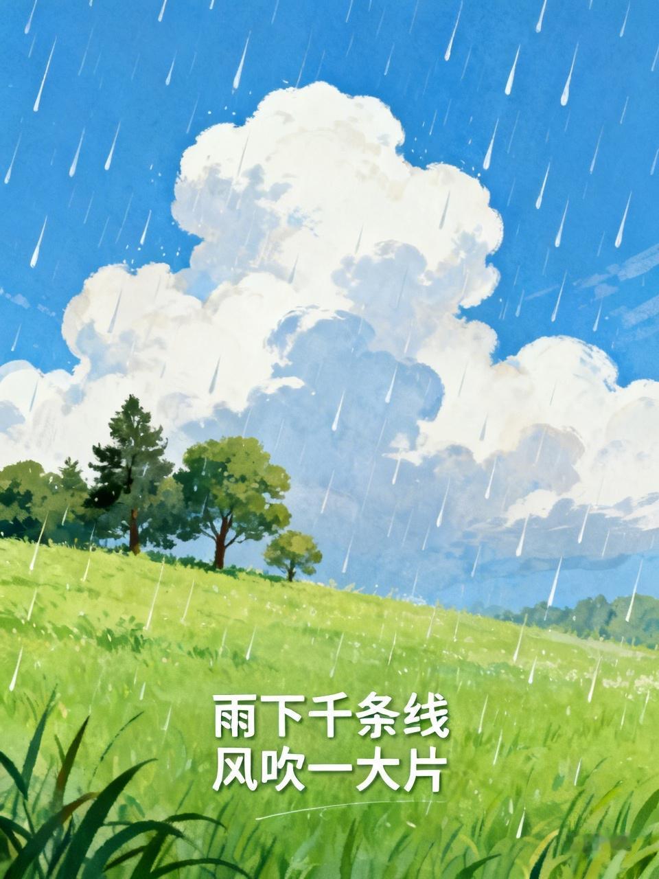 下联：风吹一大片。