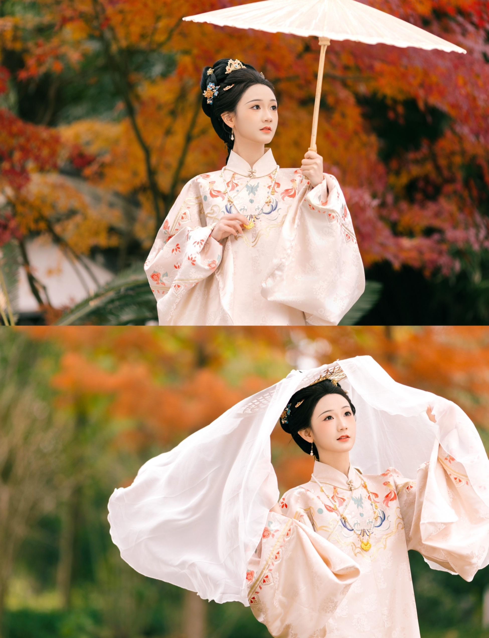 贵女。因为陈都灵在一起Get到了明制汉服