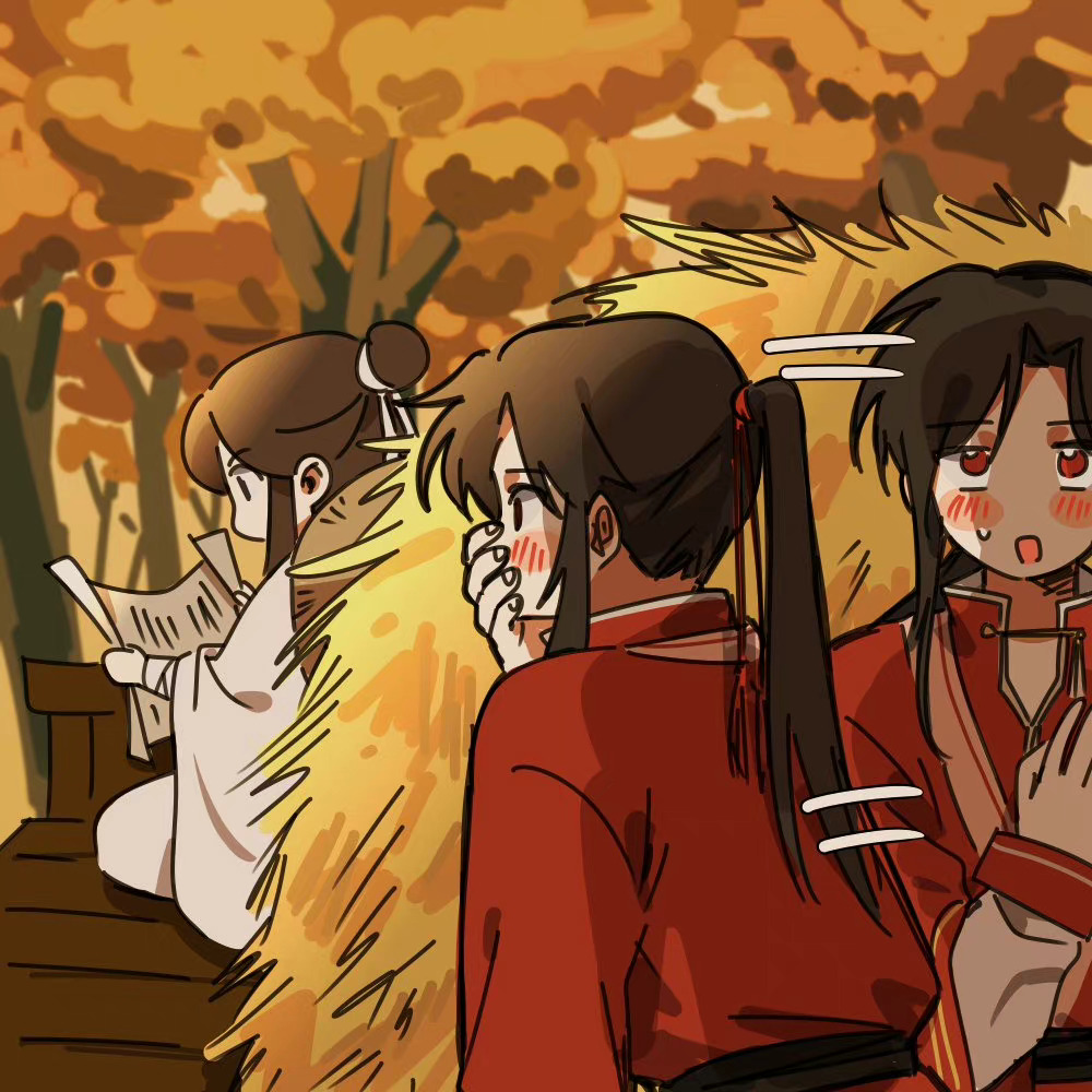 天官赐福花怜 花花和怜怜的初见，反应太真实了x：DAERYOOKBL 