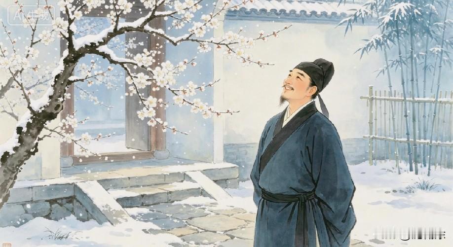 白雪却嫌春色晚，故穿庭树作飞花。（唐·韩愈）
他觉得春天来得太慢了，
雪都等不及