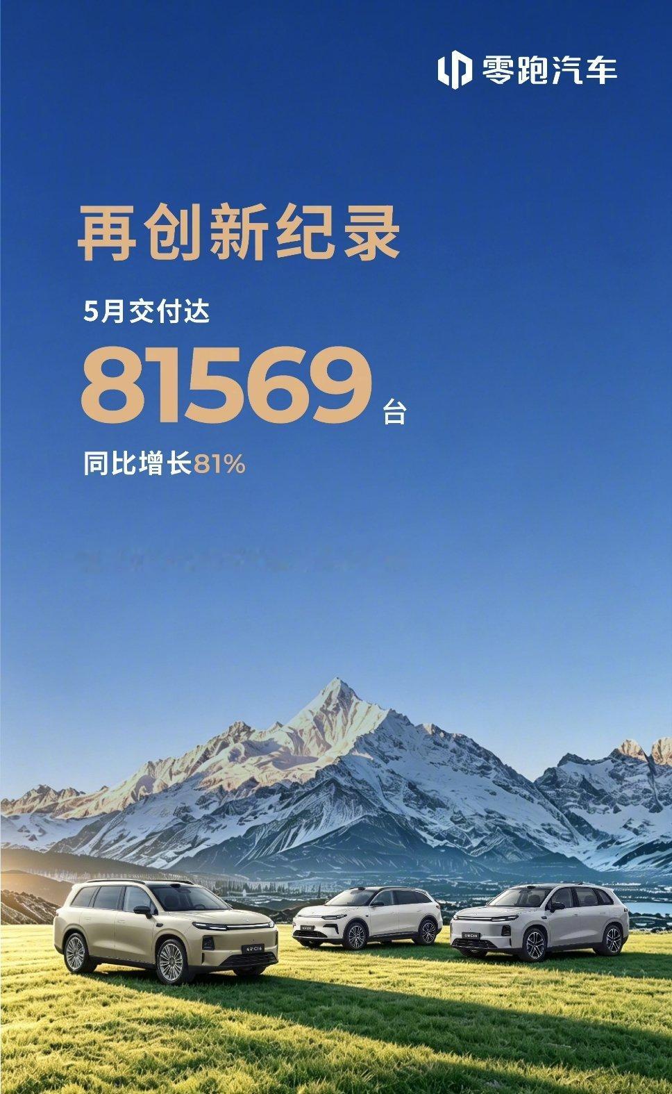 在无人在意的角落里，零跑汽车5月份交付量突破8万，达到了81569台；这才是新势