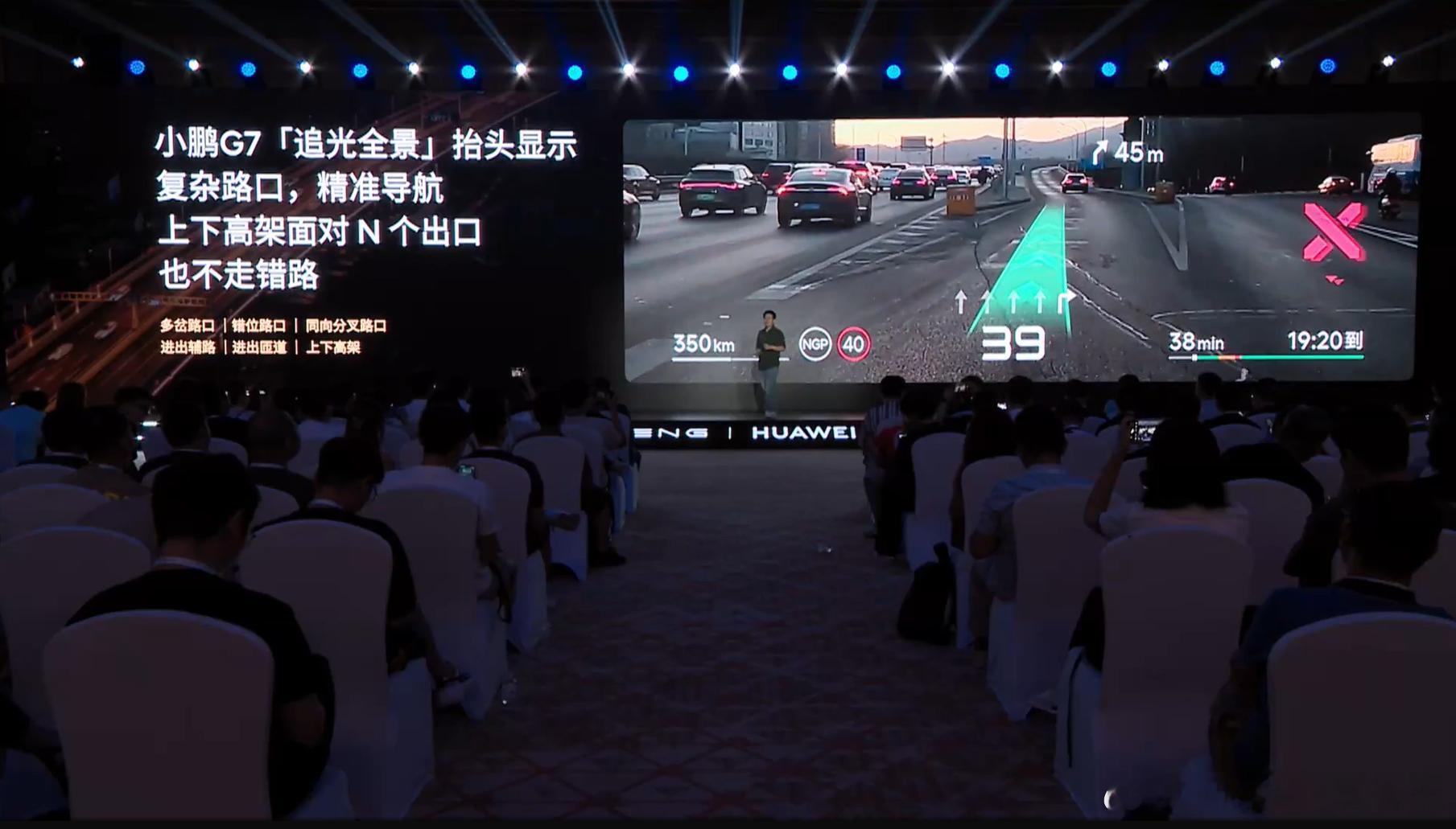 小鹏G7全球首发小鹏华为联合研发ARHUD每次走这种复杂的高架（图1）和环路（图