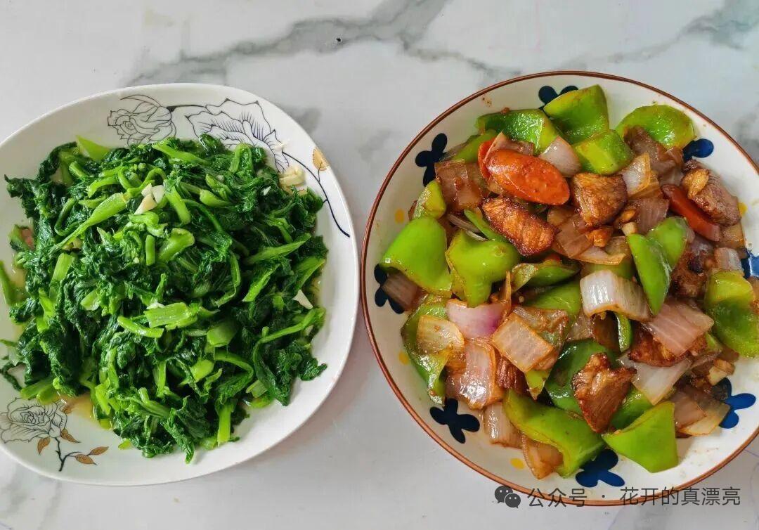 家常下饭菜，青椒炒肉丝，健康美味！🥗🍜绿菜红肉香，人间美味儿。炒肉炒青椒 青