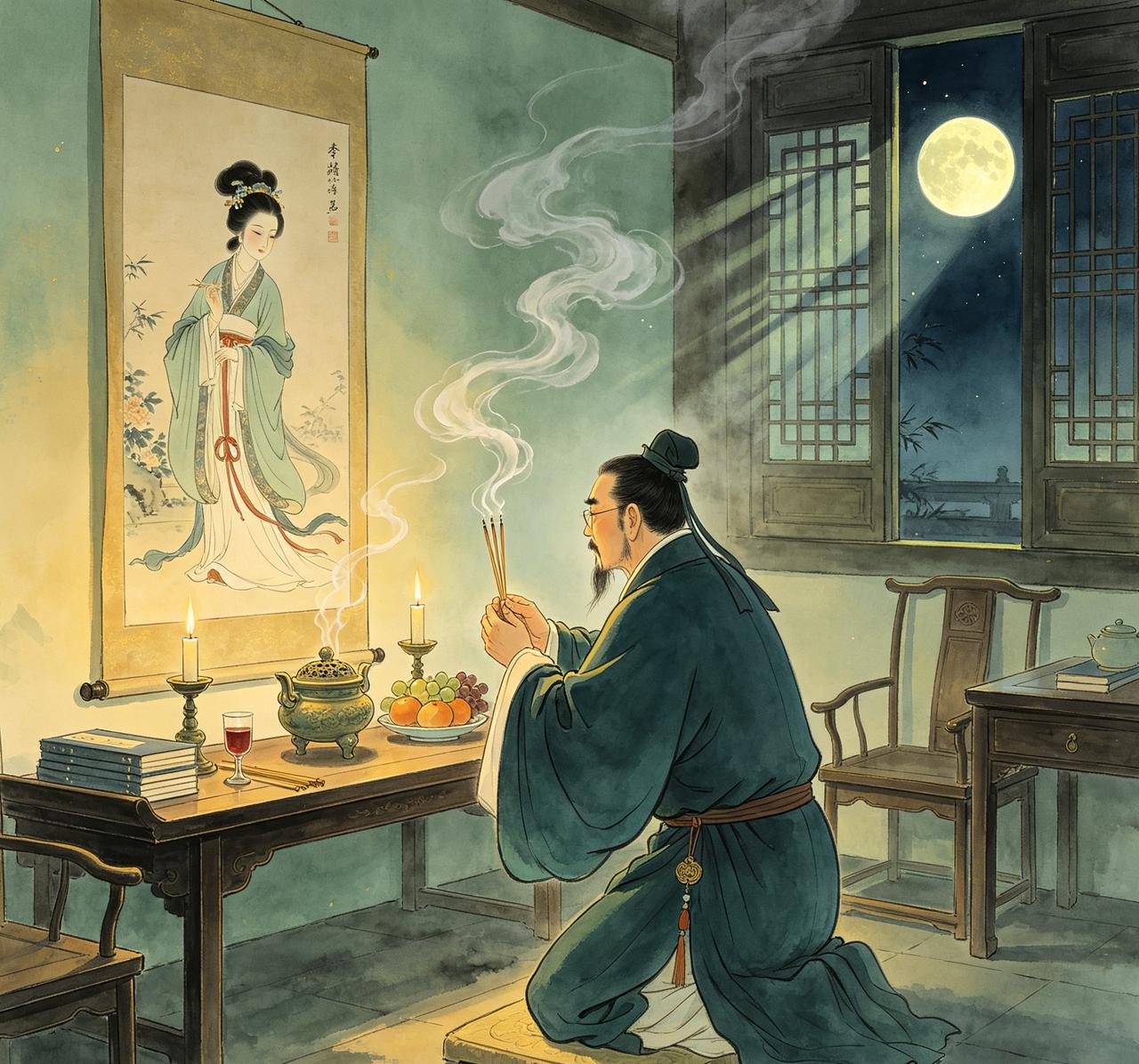 世间真有画中仙人、镜中绝色吗？明朝时期，江西才子李翰思，便因一幅古画深陷一场亦真
